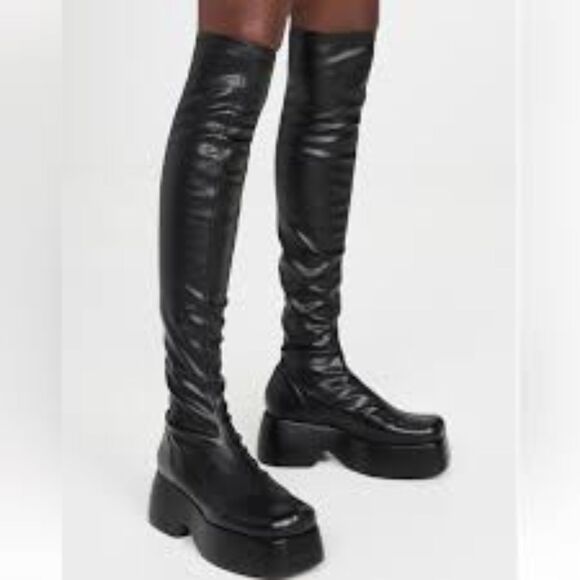 Simon Miller Shoes - Simon Miller The Hustler Black Over the Knee Platform Boots Size 41 / US10